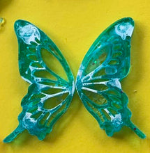 Load image into Gallery viewer, Blue butterfly wing earrings (MADE TO ORDER)