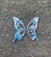 Load image into Gallery viewer, Blue butterfly wing earrings (MADE TO ORDER)