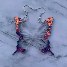 Load image into Gallery viewer, Black/brown butterfly wing earrings (MADE TO ORDER)
