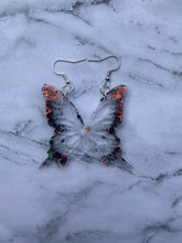 Load image into Gallery viewer, Black/brown butterfly wing earrings (MADE TO ORDER)