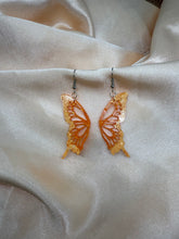 Load image into Gallery viewer, 2 tone glitter butterfly wing earrings
