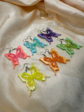 Load image into Gallery viewer, 2 tone glitter butterfly wing earrings
