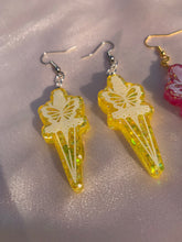 Load image into Gallery viewer, Butterfly dagger earrings
