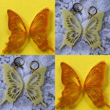 Load image into Gallery viewer, Yellow butterfly wing earrings (MADE TO ORDER)
