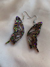 Load image into Gallery viewer, hocus pocus butterfly wing earrings
