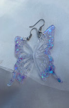 Load image into Gallery viewer, Iridescent lined butterfly wing earring
