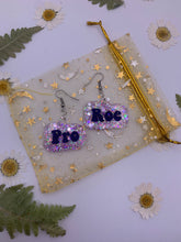 Load image into Gallery viewer, Purple glow in the dark pro roe earrings
