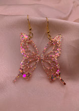 Load image into Gallery viewer, Mirage iridescent butterfly wing earrings
