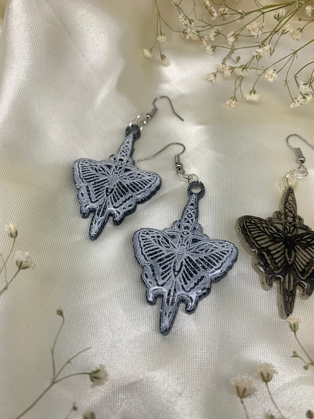 Butterfly dagger earrings