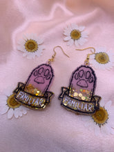 Load image into Gallery viewer, Pink and gold paw earrings
