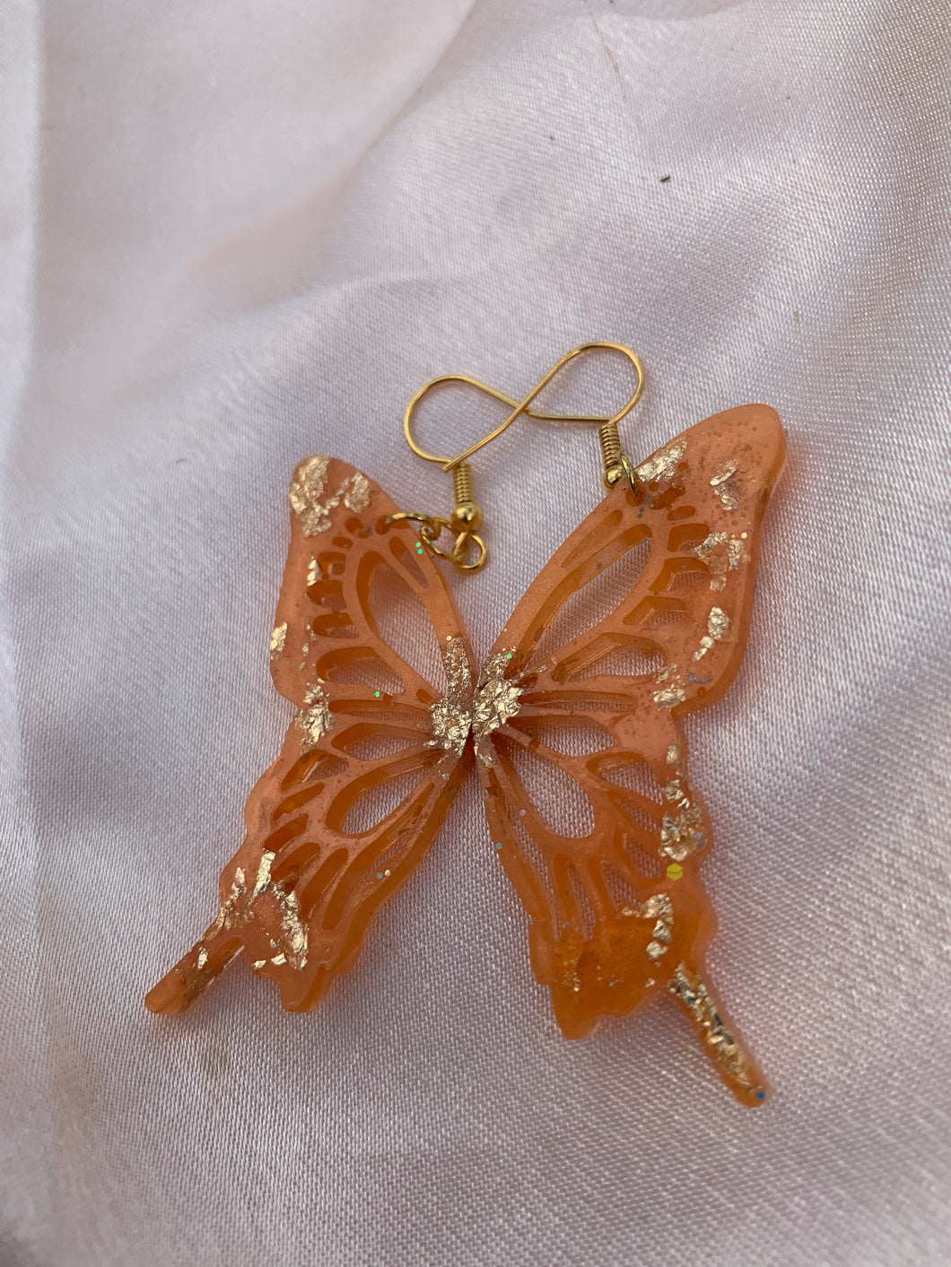 Pearl butterfly wing earrings (GOLD)