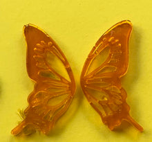 Load image into Gallery viewer, Yellow butterfly wing earrings (MADE TO ORDER)
