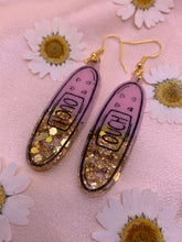 Load image into Gallery viewer, Pink and gold bandage earrings
