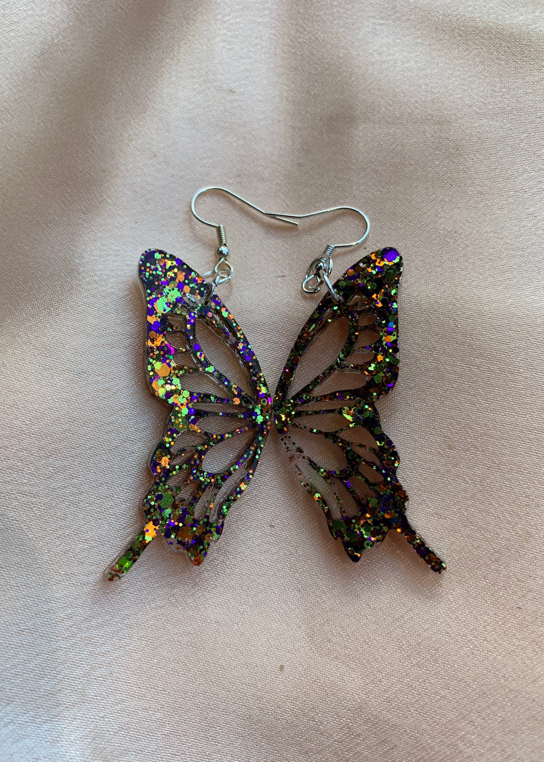 hocus pocus butterfly wing earrings