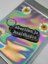 Load image into Gallery viewer, Sliver velvet holographic AIHC keychain
