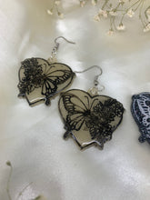 Load image into Gallery viewer, Butterfly heart earrings
