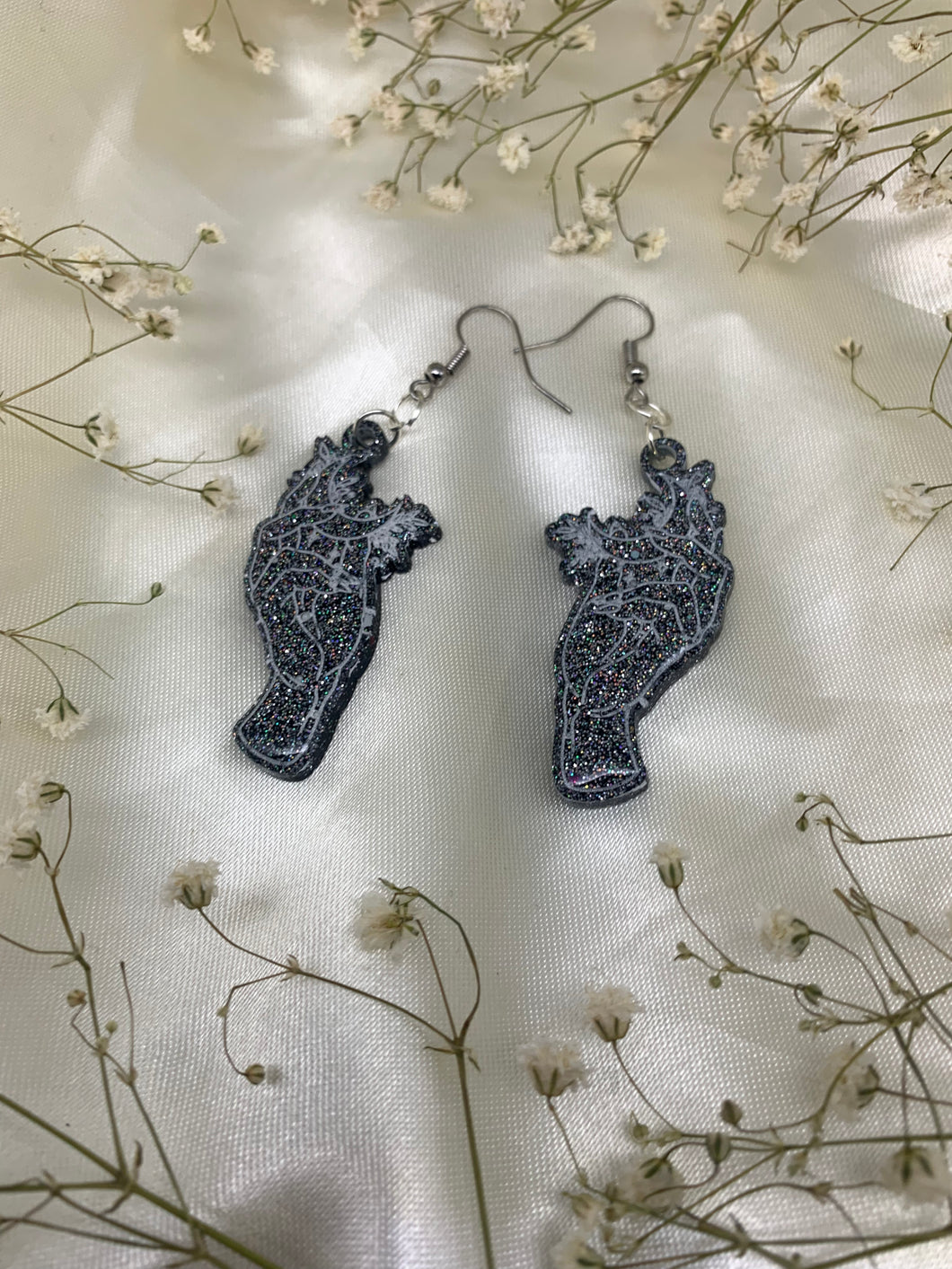 Hand Moon earrings