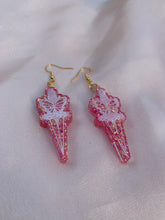 Load image into Gallery viewer, Butterfly dagger earrings
