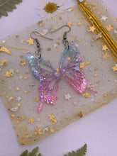 Load image into Gallery viewer, Blue,purple, pink glow in the dark earrings
