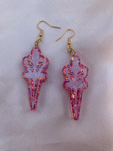 Load image into Gallery viewer, Butterfly dagger earrings
