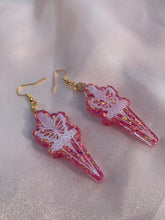 Load image into Gallery viewer, Butterfly dagger earrings
