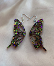 Load image into Gallery viewer, hocus pocus butterfly wing earrings
