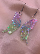 Load image into Gallery viewer, Fairy butterfly wing earrings
