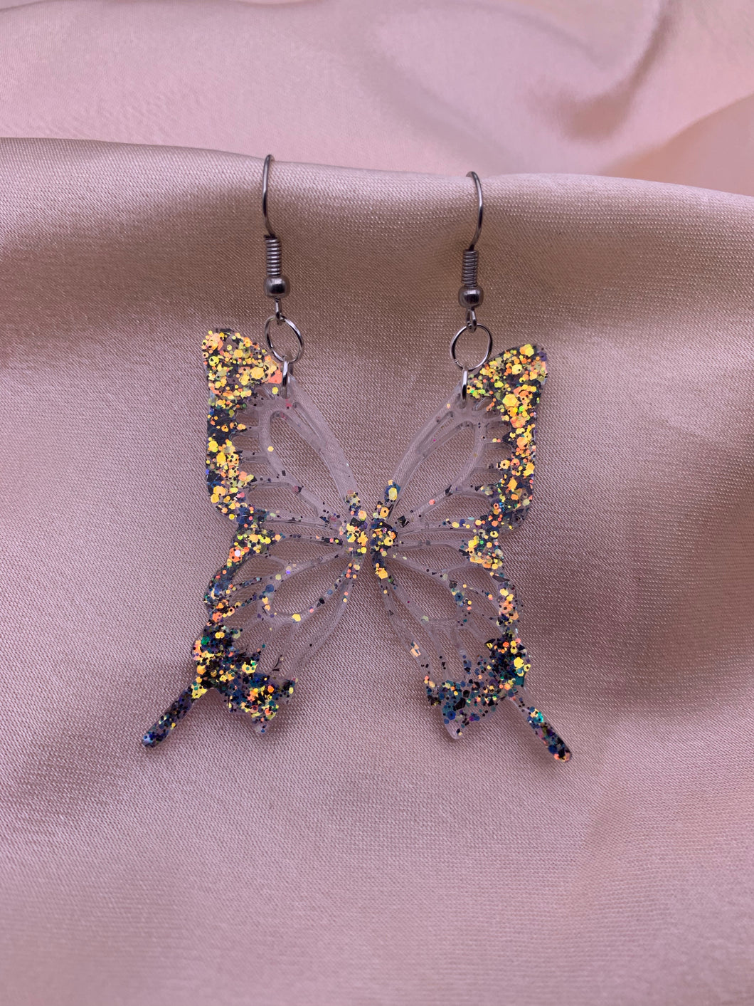 Dahlia butterfly wing earrings