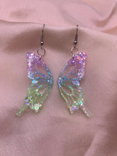 Load image into Gallery viewer, Fairy butterfly wing earrings
