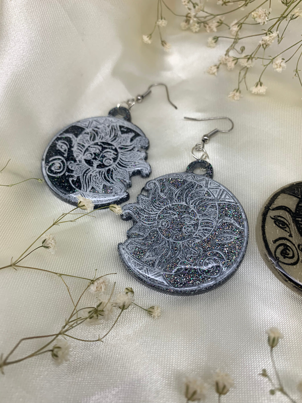 Sun moon earrings