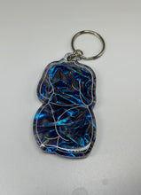 Load image into Gallery viewer, Blue velvet color shift lady keychain
