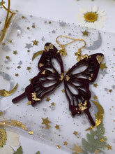Load image into Gallery viewer, (2) Pearl butterfly wing earrings (GOLD)
