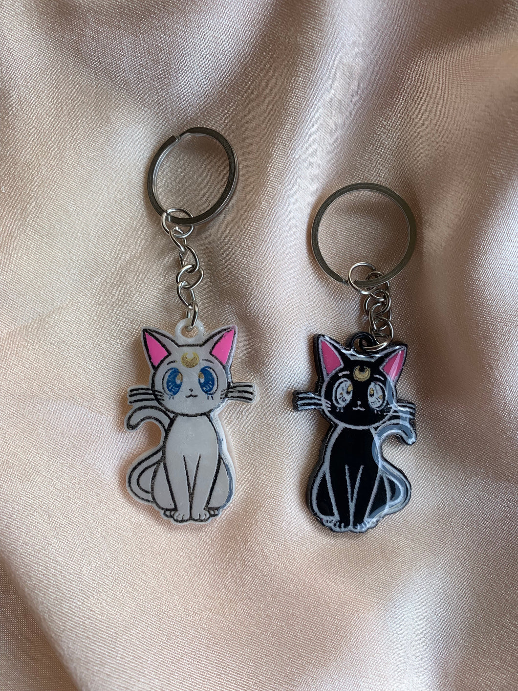 Sailor moon cat keychains