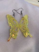Load image into Gallery viewer, Stained glass butterfly wing earrings (FULL)
