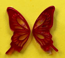 Load image into Gallery viewer, Red butterfly wing earrings (MADE TO ORDER)
