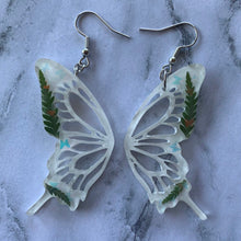 Load image into Gallery viewer, Floral butterfly wing earrings
