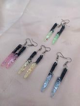 Load image into Gallery viewer, Glow in the dark knife earrings
