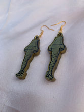 Load image into Gallery viewer, Gold leg lamp earrings
