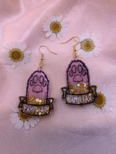 Load image into Gallery viewer, Pink and gold paw earrings
